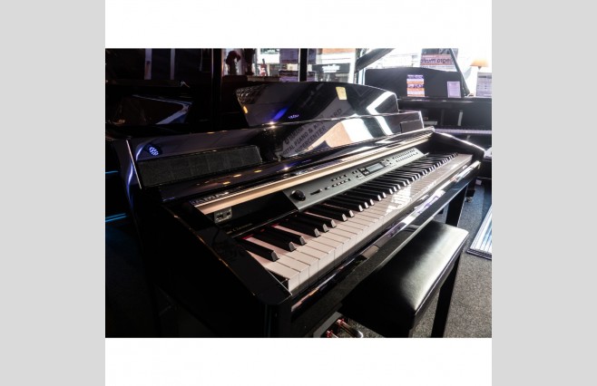 Used Yamaha CLP280 Polished Ebony Digital Piano Complete Package (SN:GBRCNO01024) - Image 4